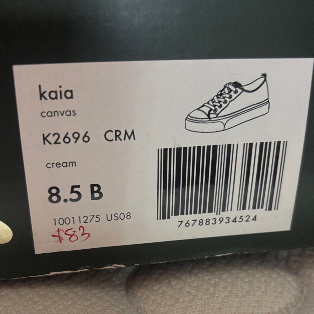 Kate Spade Cream Sneakers with Leopard Detail - Picture 3 of 5